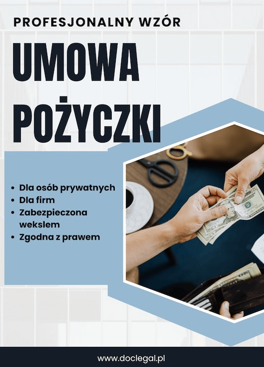 Umowa pożyczki wzór