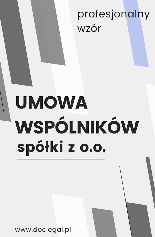 umowa wspólników spółki z o.o. okładka